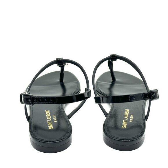 Saint Laurent Cassandra 05 Strass Crystal YSL Thong T Strap Flat Sandals - Picture 13 of 16